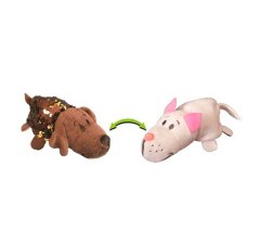 Мягкая игрушка ZooPrяtki с пайетками 2 в 1 Лабрадор-кот 12 см 554IT-ZPR