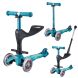 Самокат 3-колесный Mini Micro deluxe plus ice blue с сиденьем MMD057