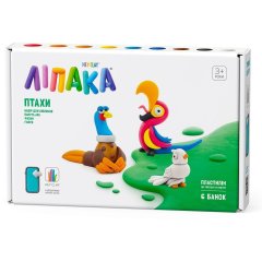 Набір пластиліну, що самостійно твердіє, ЛІПАКА ПТАХИ: ПАПУГА АРА, ФАЗАН, ГОЛУБ 60025-UA01