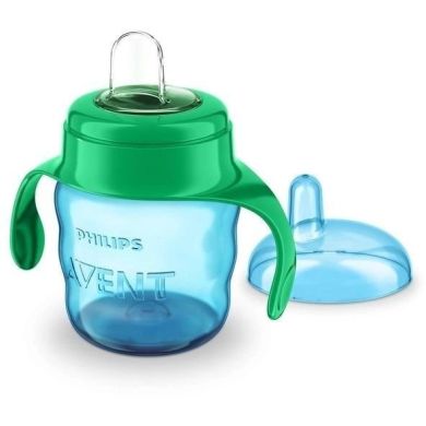 Чашка-непроливайка з м'яким носиком Avent блакитна, 200 мл, від 6+ місяців SCF551/05