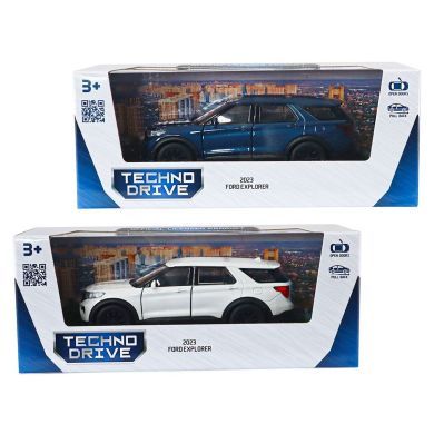 Автомодель FORD EXPLORER 2023 (перламутрово-белый, голубой металлик) 250392W