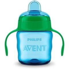 Чашка-непроливайка з м'яким носиком Avent блакитна, 200 мл, від 6+ місяців SCF551/05