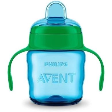 Чашка-непроливайка з м'яким носиком Avent блакитна, 200 мл, від 6+ місяців SCF551/05