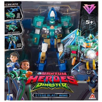 Ігровий набір з роботом-трансформером DINOSTER СТЕГО БЛАСТ ВІНГ (2 машини, динозавр) DINOSTER EU580802