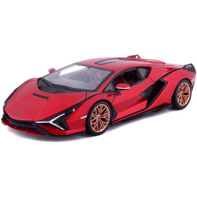 Автомодель Lamborghini Sian FKP 37 (ассорти зеленый металлик, красный металлик, 1:24) Bburago 18-21099