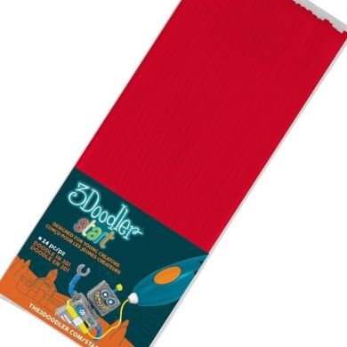 Набір стержнів для 3D-ручки 3Doodler Start Червоний 24 шт 3DS-ECO03-RED-24