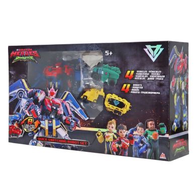 Ігровий набір Dinoster Швидка трансформація (4 робота, аксесуари) EU580810A