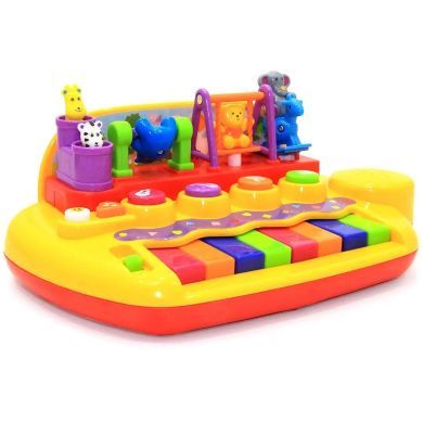 Дитяче піаніно Kiddieland Звірята на гойдалці 033423, Жовтий