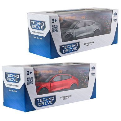Автомодель FORD MUSTANG MACH-E GT 2023 (червоний, сріблясто-сірий) 250387W