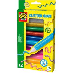 Набір рідкого клею з блискітками Яскраві блискітки (12 шт) Ses Creative 00277S