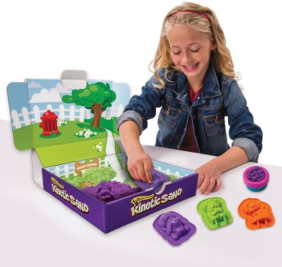 Песок для детского творчества Wacky-tivities Kinetic Sand Doggy Фиолетовый и Зеленый 71415Dg