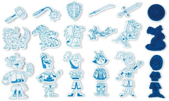 Набір для творчості Janod Штампи Воїни 30 шт. J07798