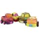 Ігровий набір Забавний автопарк (4 гумові машинки-брязкальця, квадр упак ) Battat BX1995Z