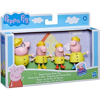 Набор фигурок Peppa Дружественная семья Пеппи Дождливый день Peppa Figurines F2193