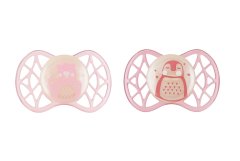 Пустушка Nuvita Air55 Explorer симетрична 0m+, світиться у темряві ведмідь, пінгвін NV7067GF, Рожевий