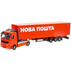 Автомодель Фура Новая Почта (красная) Technopark SB-15-12-RED-WB(CIS)