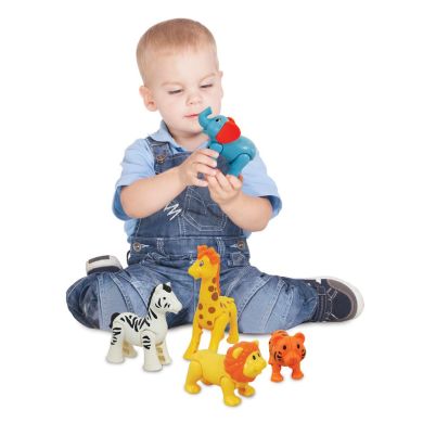 Развивающий игровой набор Kiddieland Дикие животные со звуком 054106