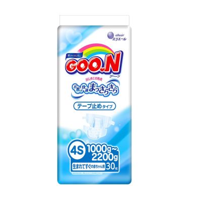 Подгузники для маловесных новорожденных Goo.N SSSS 1-2 кг 30 шт. collection 2018 753862 4902011741438, 30