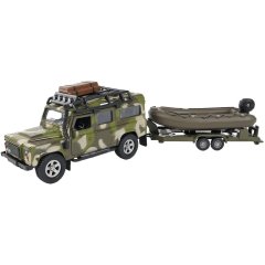 Игровой набор LAND ROVER DEFENDER МИЛИТАРИ (с лодкой) TechnoDrive 520191.270