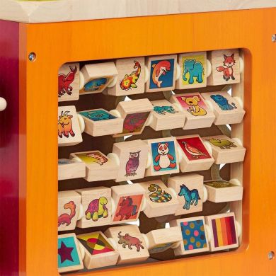 Розвивальна дерев'яна іграшка Battat Зоо-Куб BX1004X, Різнокольоровий