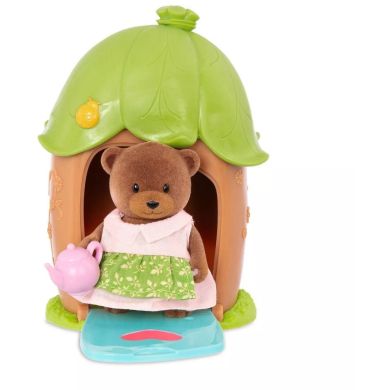 Ігровий набір Li'l Woodzeez Будиночок c сюрпризом зелений дах, 1 фігурка ведмедя, 1 аксесуар Li'l Woodzeez WZ6614Z