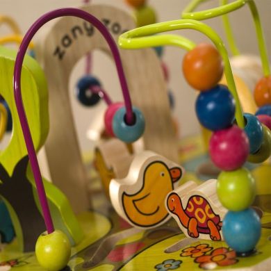 Розвивальна дерев'яна іграшка Battat Зоо-Куб BX1004X, Різнокольоровий