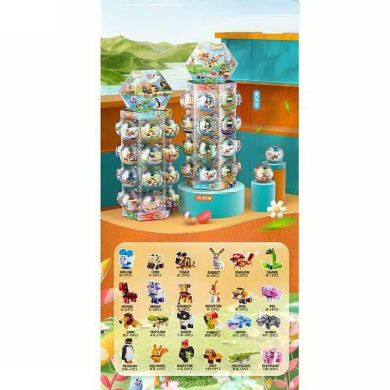 Конструктор SM 1058 A (12/2) "тварини", ЦІНА ЗА 24 ШТУКИ В БЛОЦІ, 6.0, 6.0