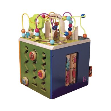 Развивающая деревянная игрушка Battat Зоо-Куб BX1004X, Разноцветный