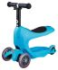 Самокат Micro серии Mini2go Deluxe Plus Голубой (до 50 кг, до 20 кг с сиденьем, трехколесный) Micro MMD034