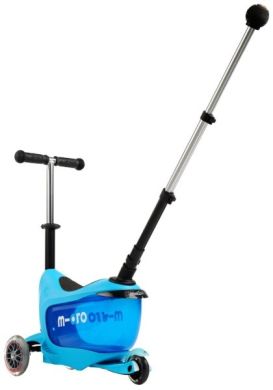 Самокат Micro серии Mini2go Deluxe Plus Голубой (до 50 кг, до 20 кг с сиденьем, трехколесный) Micro MMD034