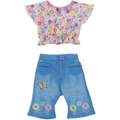 Одяг для ляльки BABY BORN КВІТКОВИЙ ДЖИНС (43 см) 832677