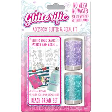 Ігровий набір для юного дизайнера Glitterific Пляжна мрія блискітки в асортименті, наліпки GLT01000/UA-1