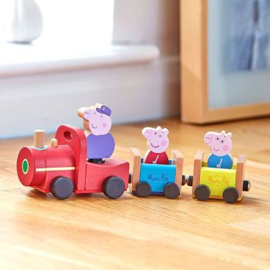Деревянный игровой набор Peppa Паровозик дедушки Пеппы Peppa Wooden 7210
