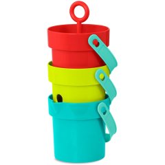 Игровой набор ЦВЕТНЫЕ ВЕДЕРКИ (для игры в ванной, в песочнице, на пляже, в бассейне) Battat BT2716Z