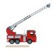 Машинка інерційна Same Toy Truck Пожежна вантажівка з драбиною 98-616Ut