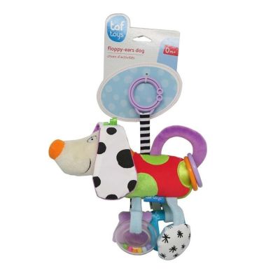 Развивающая игрушка-подвеска Taf Toys Смышленый песик 11695, Белый
