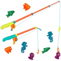 Ігровий набір МАГНІТНА РИБОЛОВЛЯ, ЩО ЗМІНЮЄ КОЛІР (2 вудки, 8 морських жителів) Battat BX2056Z