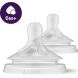Соска Philips Avent силиконовая Natural Природный Поток, 6м+, 2 шт, для густой пищи SCY966/02