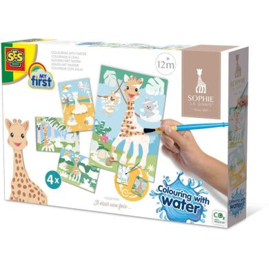 Набір для творчості серії My first ВОДНІ МАЛЮНКИ ЖИРАФА СОФІ (картки, пензлик) 14490S