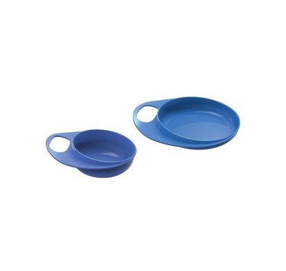 Тарілка для годування Nuvita Easy Eating Глибока і мала 2шт. 18 см NV8461Blue, Синій