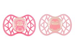 Пустушка Nuvita Air55 Explorer ортодонтична 6m+, світиться у темряві мавпа, сова NV7086GF, Рожевий