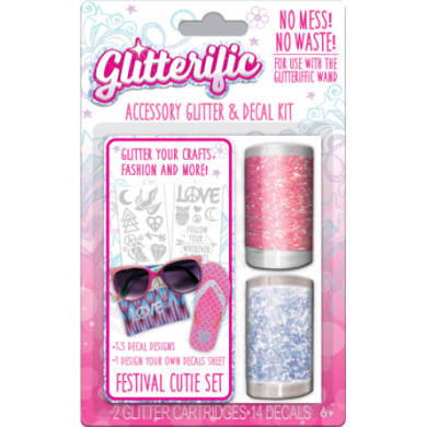 Игровой набор для юного дизайнера Glitterific Поп-звезда блёстки в ассортименте, наклейки GLT01000/UA-2