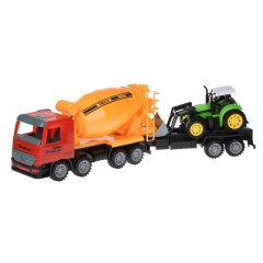 Машинка инерционная Same Toy Truck Бетономешалка с бульдозером Красная 98-88Ut-1