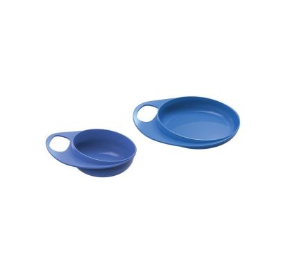Тарелка для кормления Nuvita Easy Eating Глубокая и Мелкая 2шт. 18 см NV8461Blue, Синий