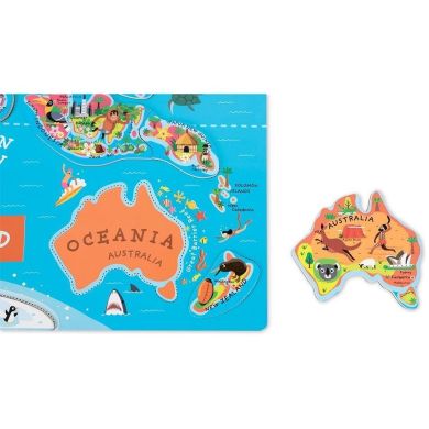 Магнітна карта світу Janod англ.мова J05504