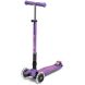 Самокат MICRO серії Maxi Deluxe Foldable LED ФІОЛЕТОВИЙ (складний, до 50 kg, триколісний, світло MMD100