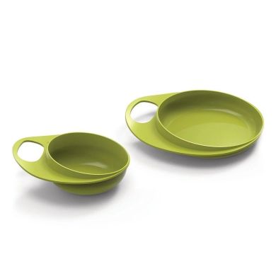 Тарілка для годування Nuvita Easy Eating Глибока і Дрібна 2шт. 18 см NV8461Lime, Салатовий