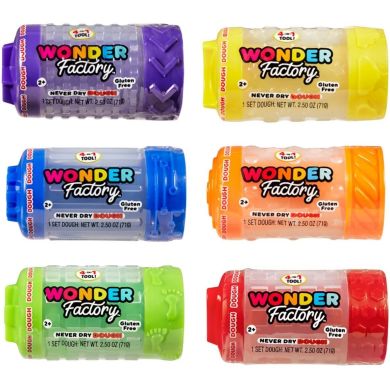 Маса для ліплення, що не засихає, WONDER FACTORY СВІТ КОЛЬОРУ ТА ФОРМИ (в асорт., в дисп.) 595120