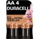 Батарейки щелочные Duracell размера&nbsp;AA, 4&nbsp;шт. в упаковке 5006200