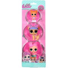 Набор игровых фигурок L.O.L. Surprise! серии OPP Tot + Pet + Lil Sis ВЕЙВС, КАНЗАС К9, ЛИЛ БИТС 987864